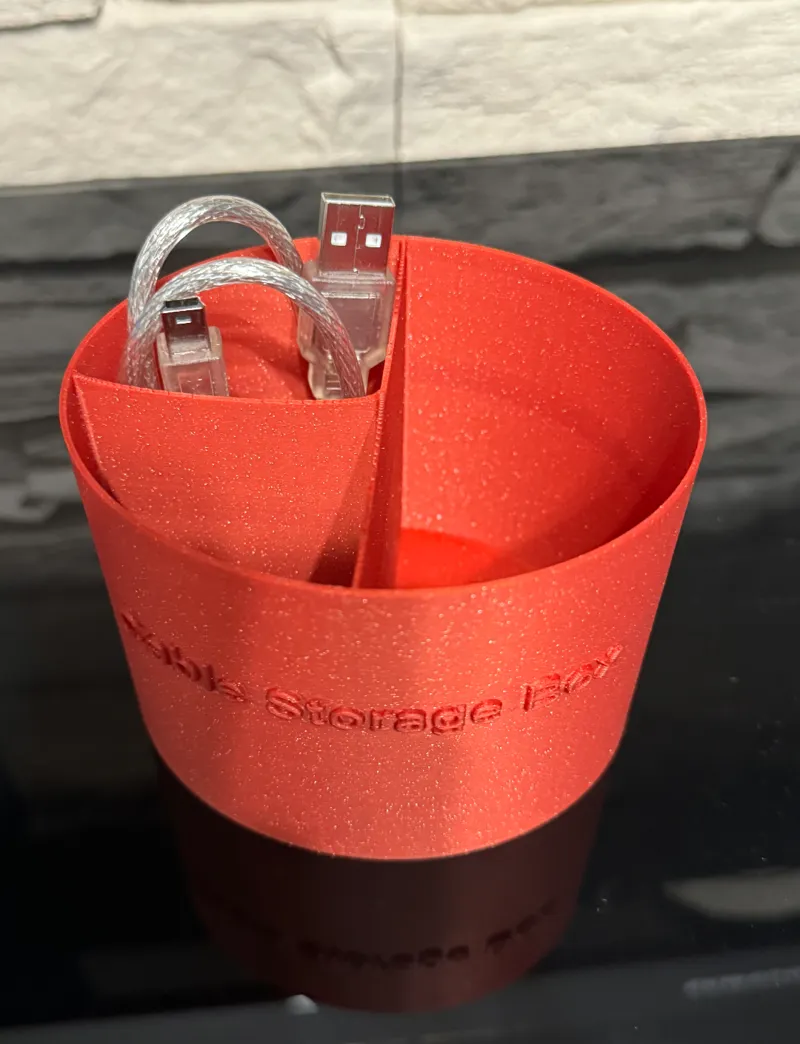 Ellipse Cable Storage Box (Organizer) - with text