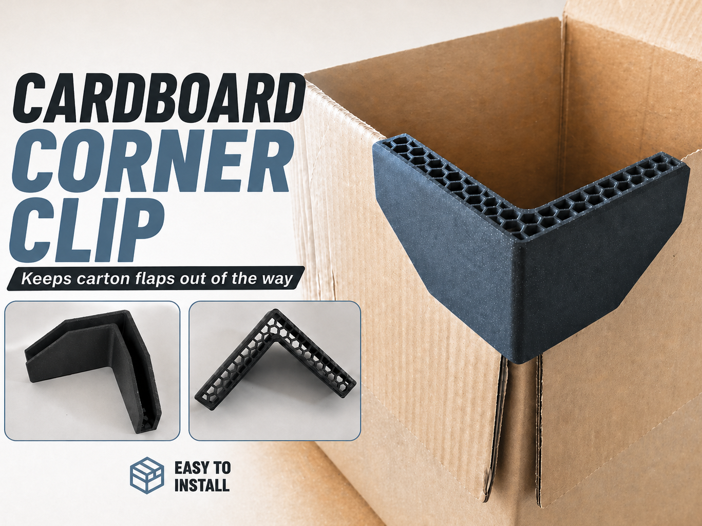 Cardboard Corner Clip for Packing & Moving