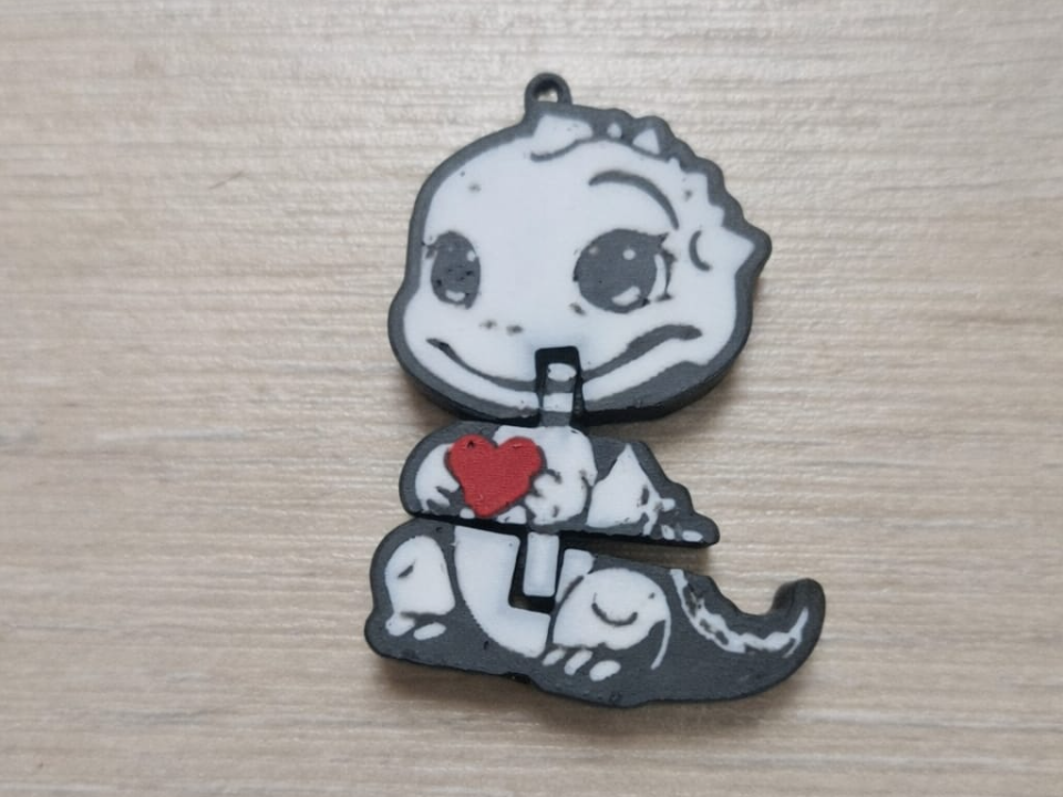 Baby dragon articulated keychain