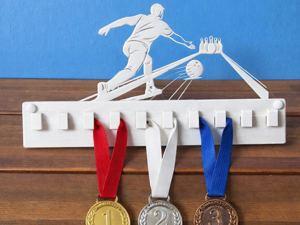 Bowling Medal Hanger - Bowler