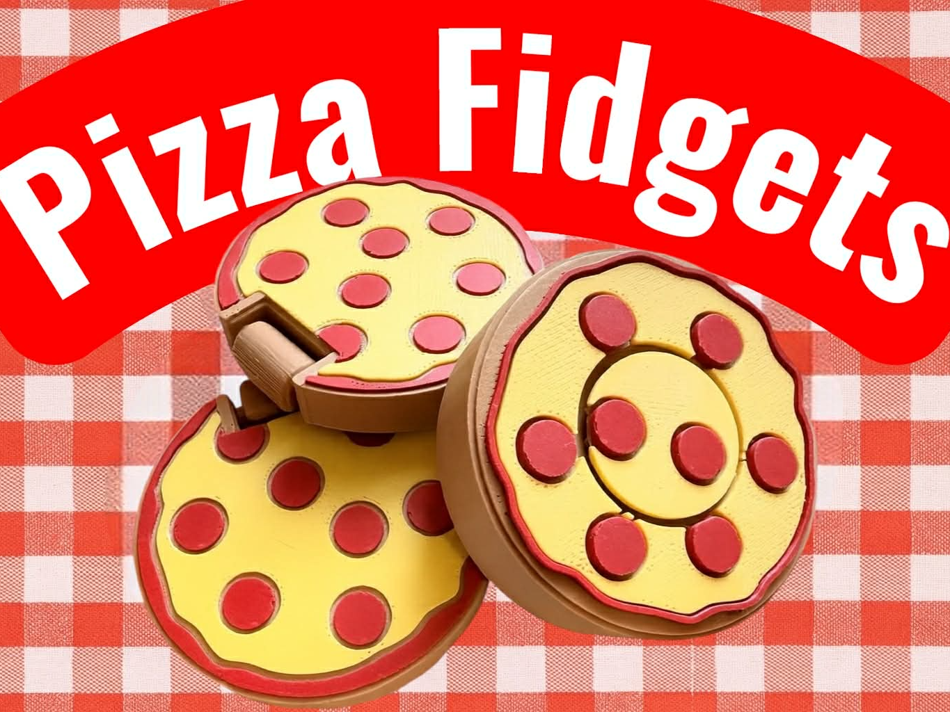 Pizza Fidget Collection Spinner and flip 