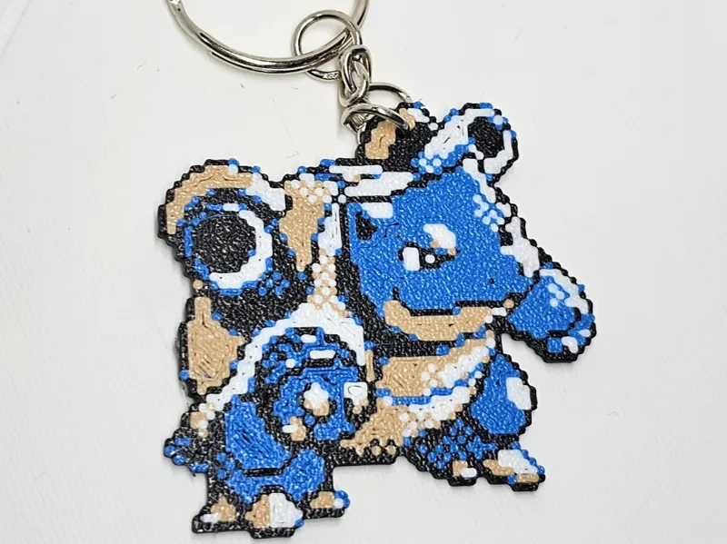 8 Bit Blastoise Key Ring