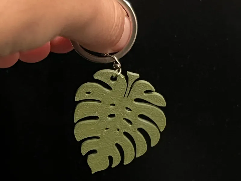 Monstera Leaf Keychain