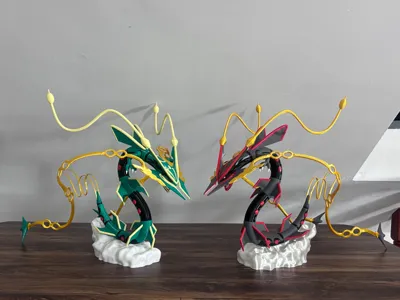 384-mega Rayquaza-no AMS-Pokemon