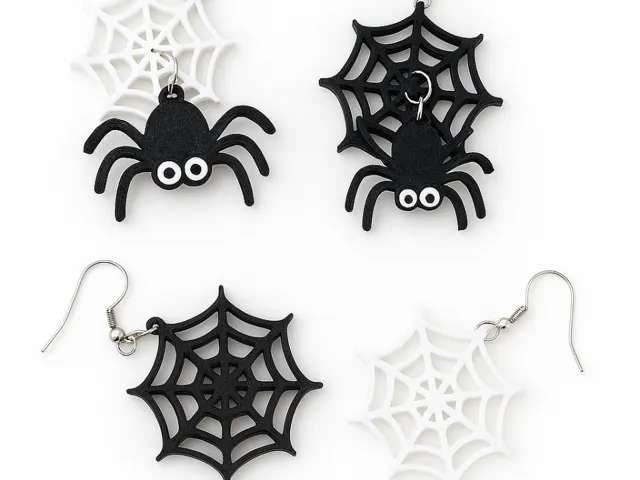 Pendientes Araña y Telaraña para Halloween