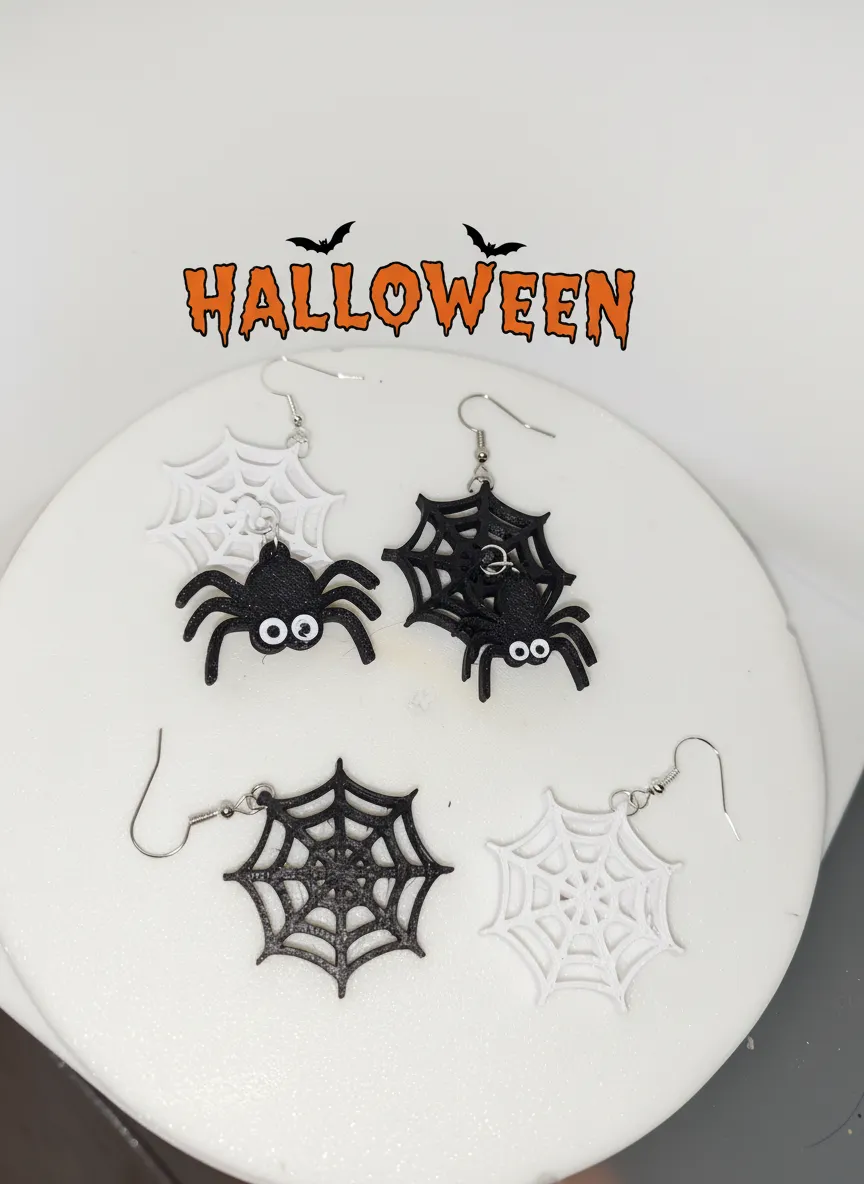 Pendientes Araña y Telaraña para Halloween view 2