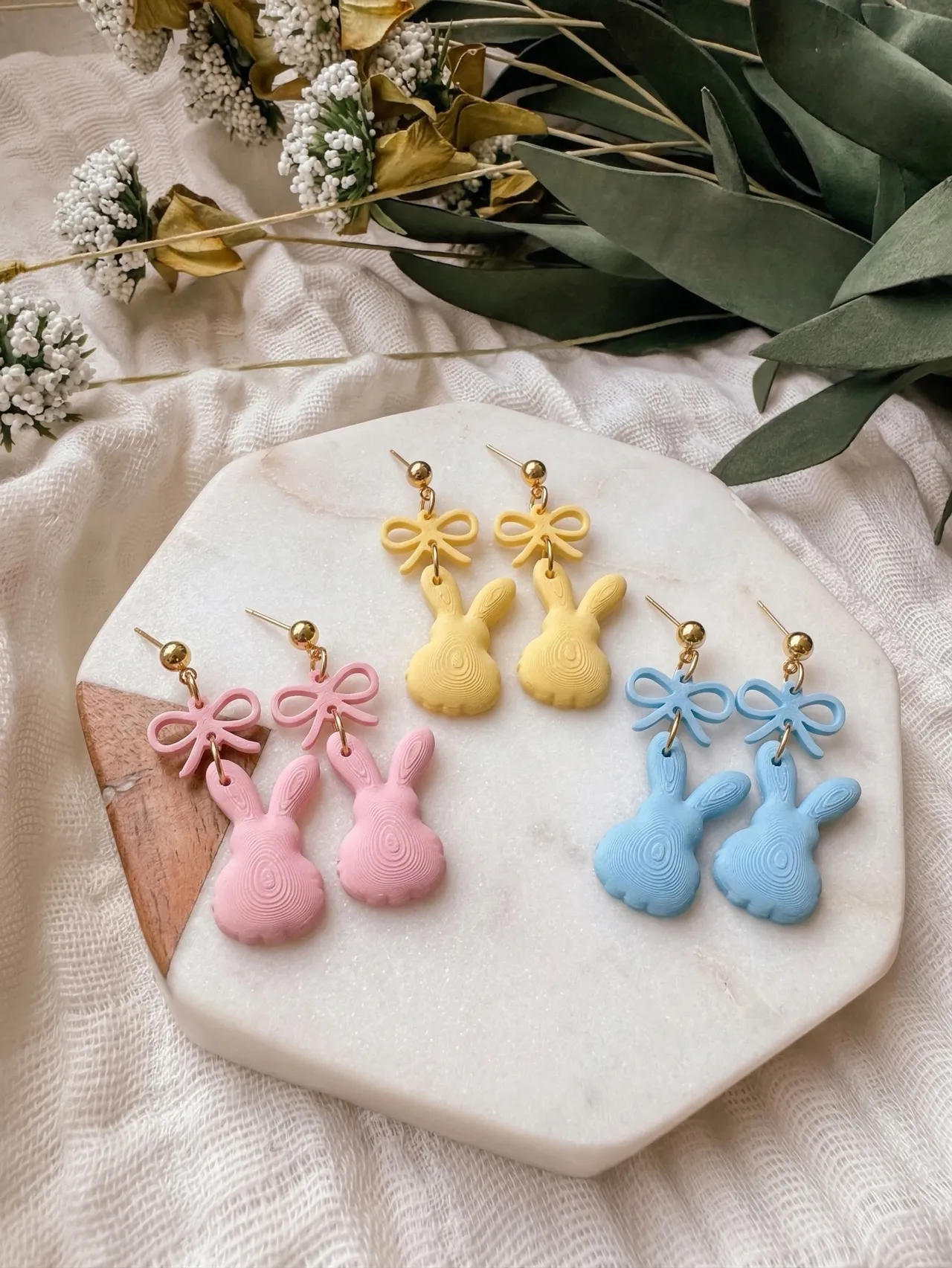Bunny Balloon Earrings & Keychain view 4
