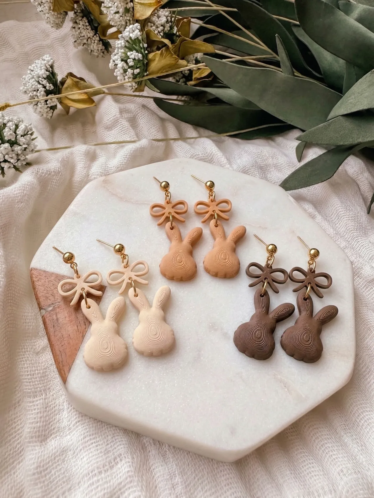Bunny Balloon Earrings & Keychain view 3