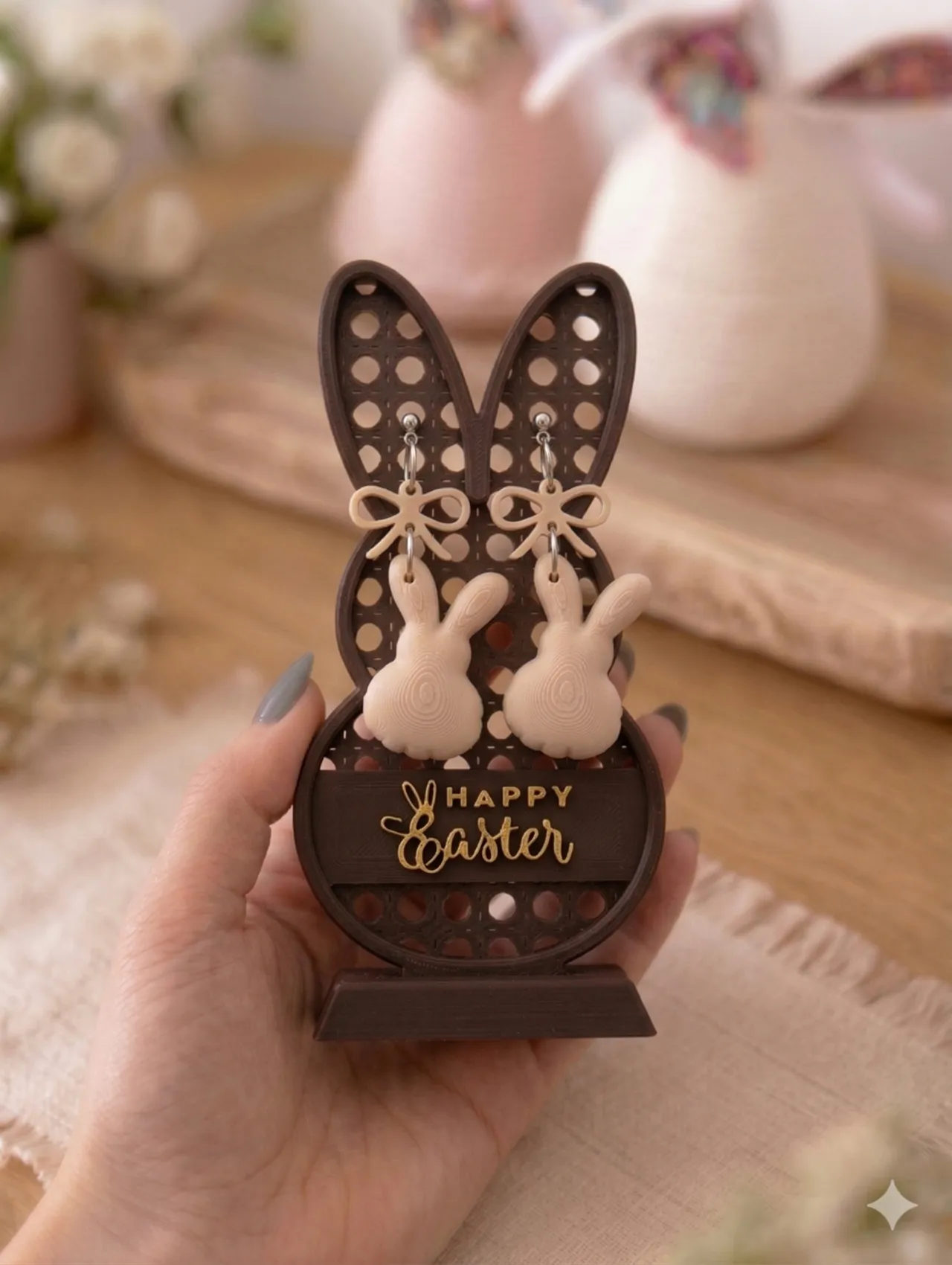 Bunny Balloon Earrings & Keychain view 2