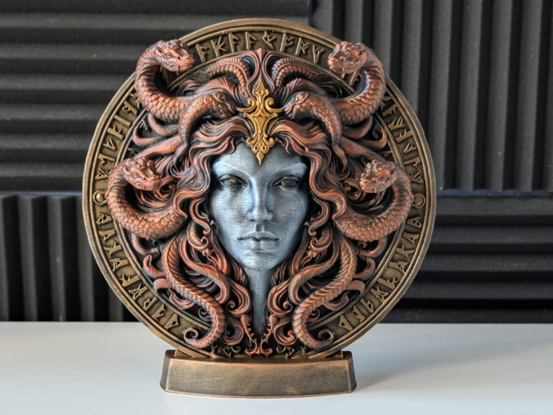 Medusa Greek Mythology Wall Relief Statue Decor