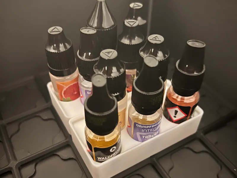 VapeGrid / 10ml Flaschen (5x) / Gridfinity 1x2 bin