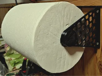 Hanger for a large kitchen paper towel