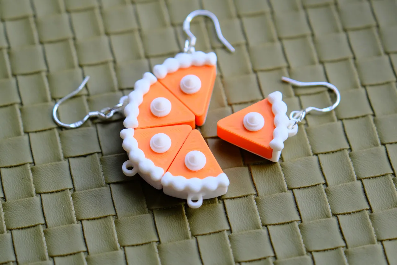 Retro Pumpkin Pie Earrings (Thanksgiving Edition) view 2