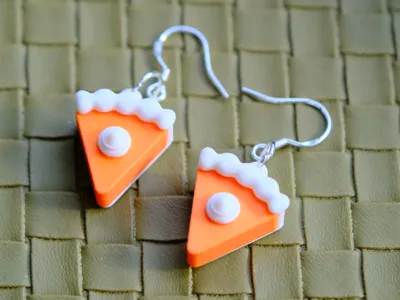 Retro Pumpkin Pie Earrings (Thanksgiving Edition)