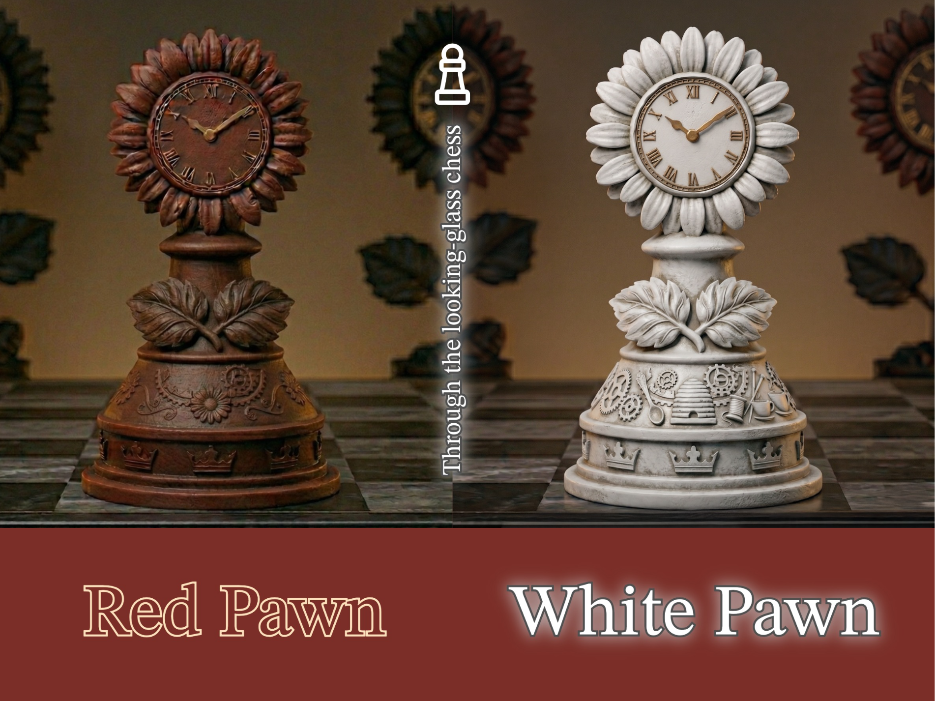 The Talking Daisies: White & Red Pawns
