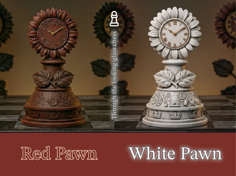 The Talking Daisies: White & Red Pawns
