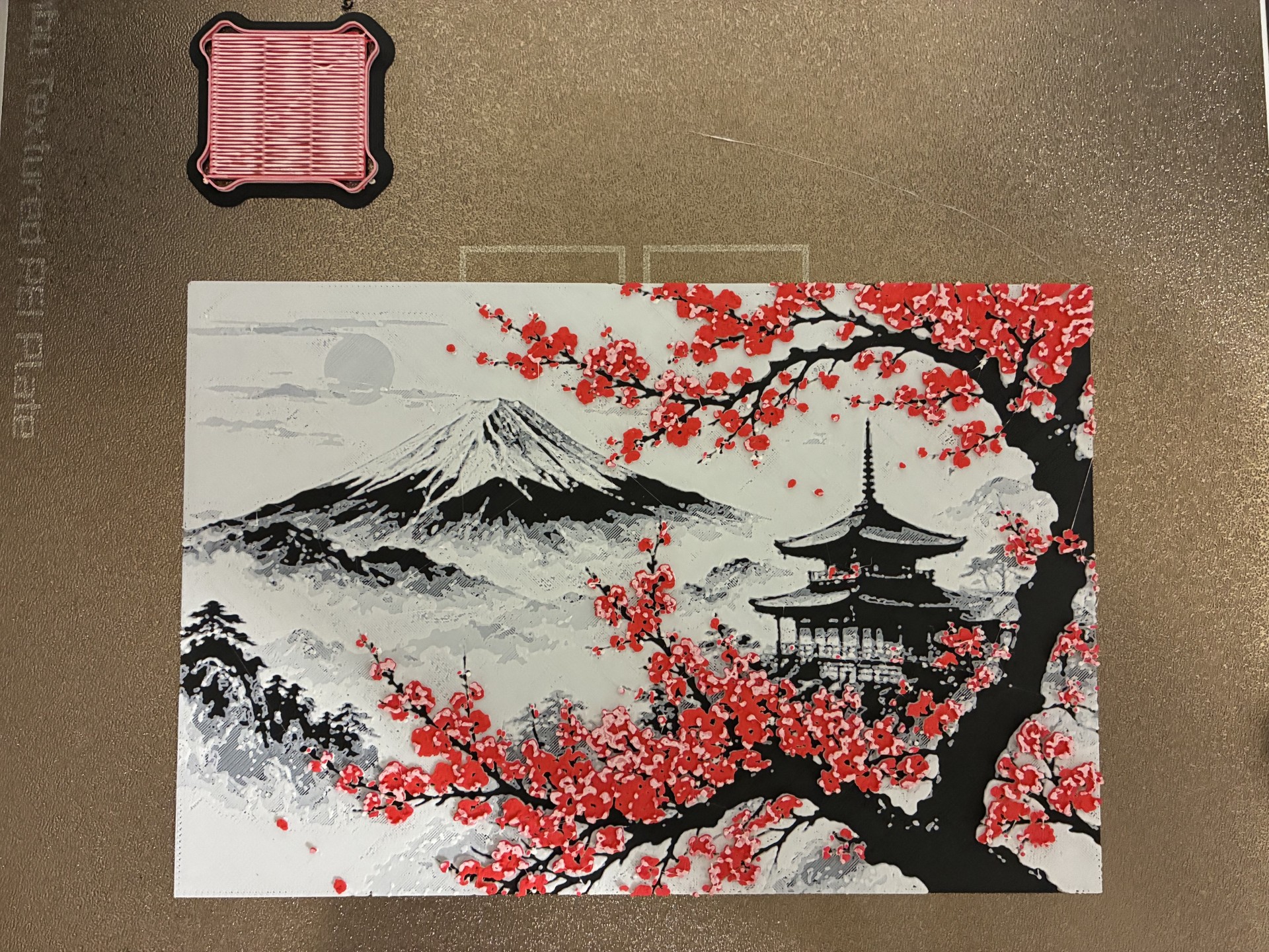 Japanese Serenity – Sakura- HueForge - Free 3D Print Model - MakerWorld