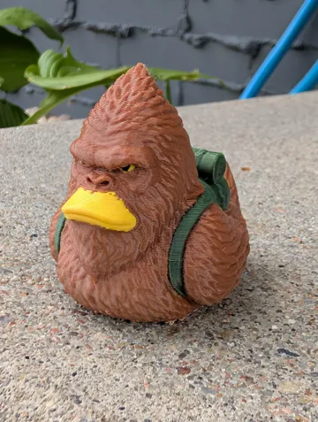 Modelo para impresión 3D: Bigfoot Duck - Sasquatch Rubber Duck - Myth Ducks — vista de referencia 3