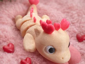 Niedlicher Herz über Kopf Baby Dino - flexy