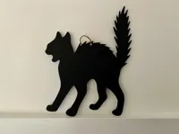 Décoration murale chat effrayé Halloween — photo 2