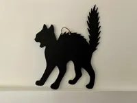 Décoration murale chat effrayé Halloween — photo 3