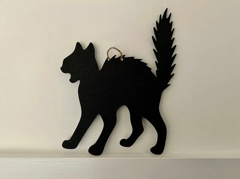 Scared Cat Halloween Wall Door Decoration