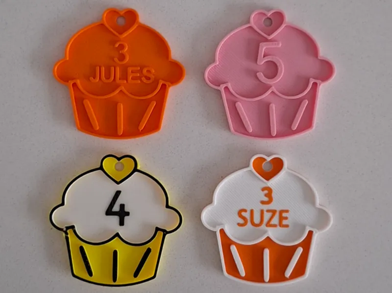 Verjaardagsmedaillon cupcake