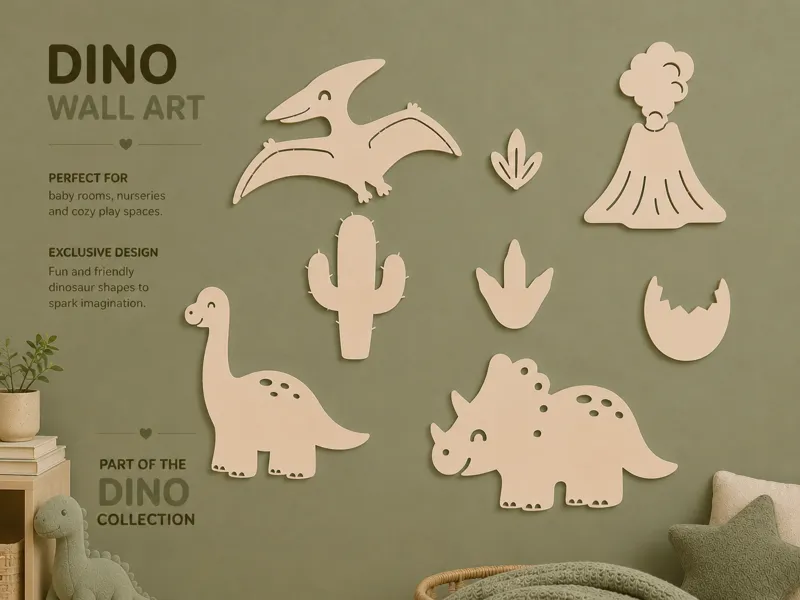 Dino wall art pack 2