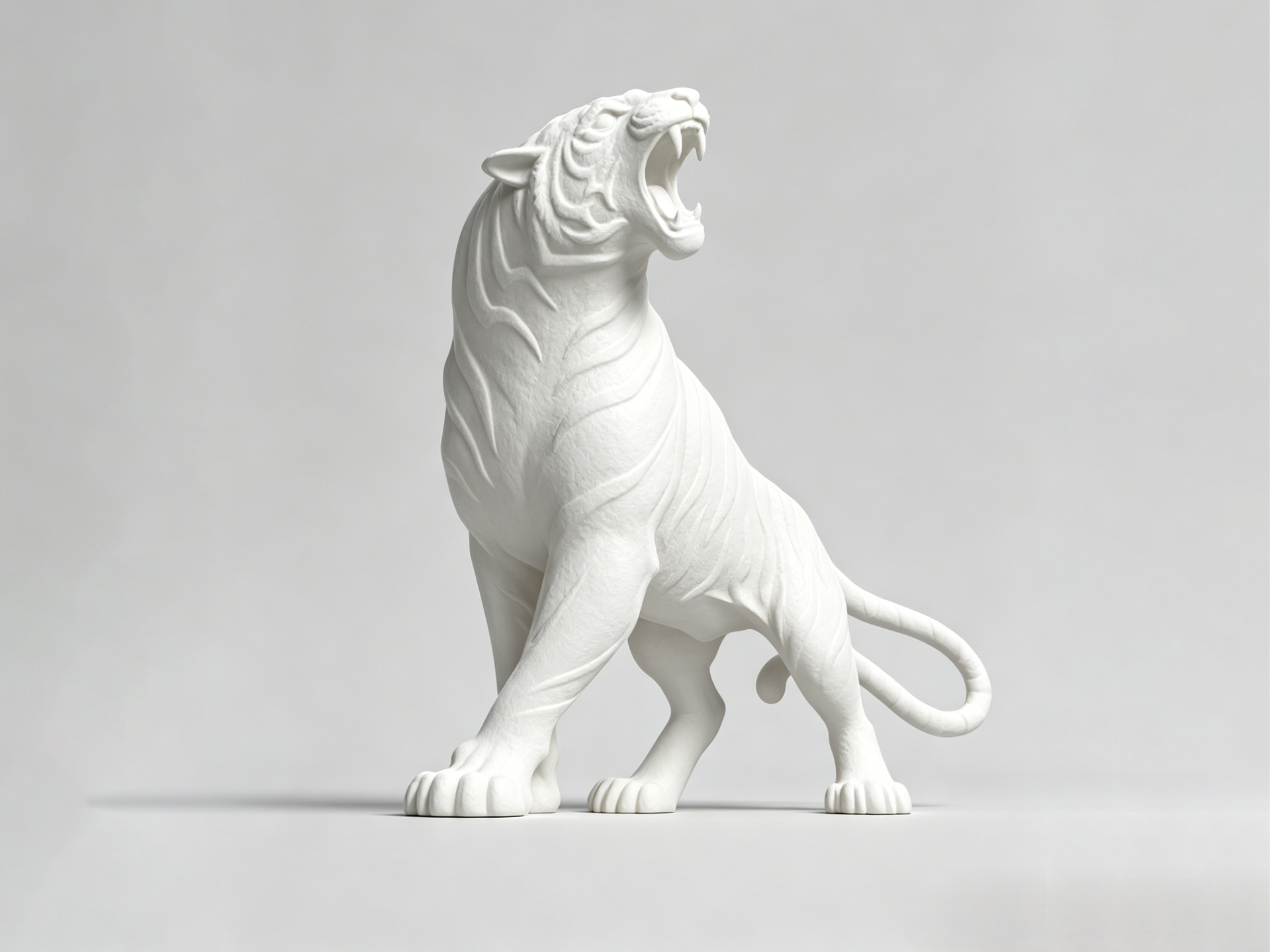 Roaring Tiger: Majestic Mountain King Figurine