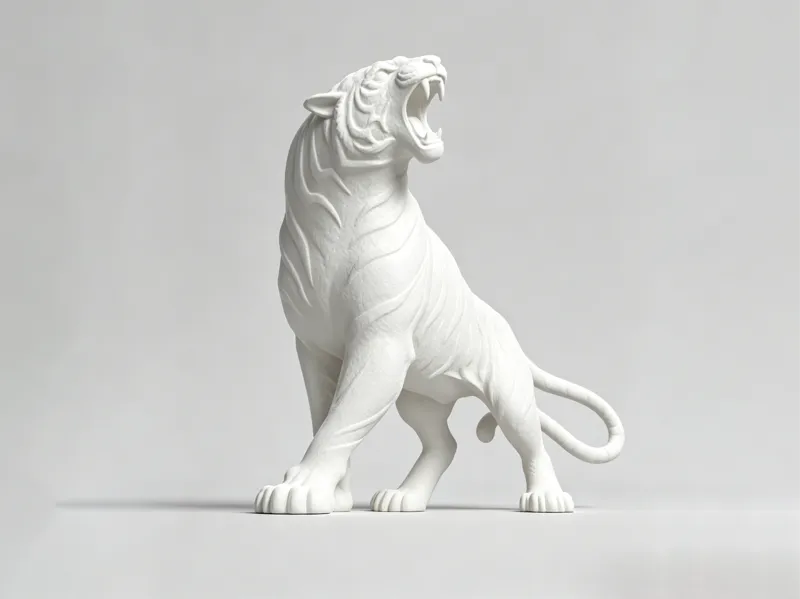 Roaring Tiger: Majestic Mountain King Figurine