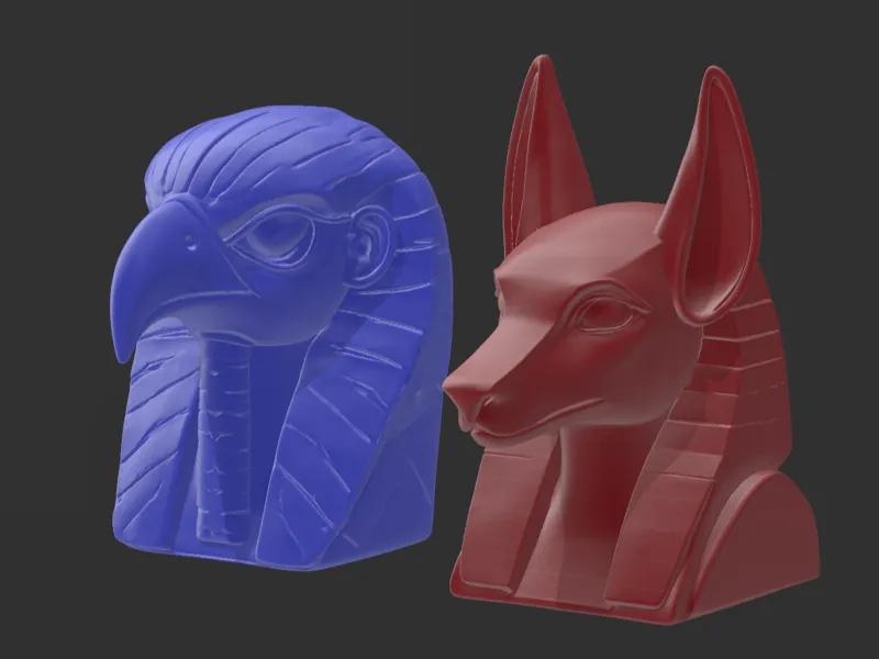 Anubi and Horus piece set for The Royal Game of UR