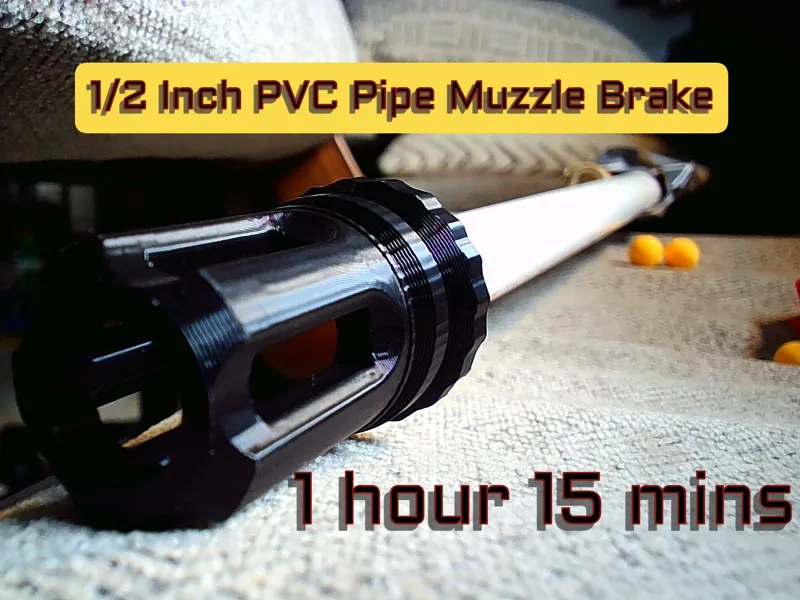 Half Inch PVC Pipe Muzzle Brake
