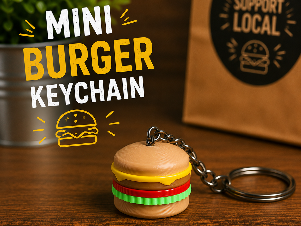 Mini Burger Keychain