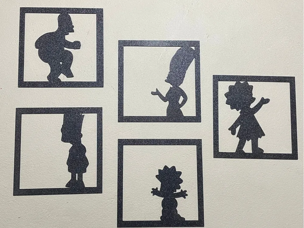 THE SIMPSONS Minimal Pop Style Frames - Free 3D Print Model - MakerWorld
