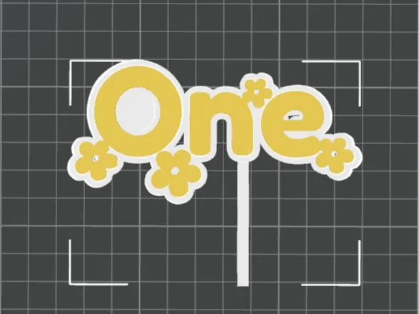Birthday Age one Cake Topper