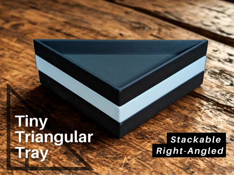 Tiny Triangular Tray | Stackable & Right-Angled