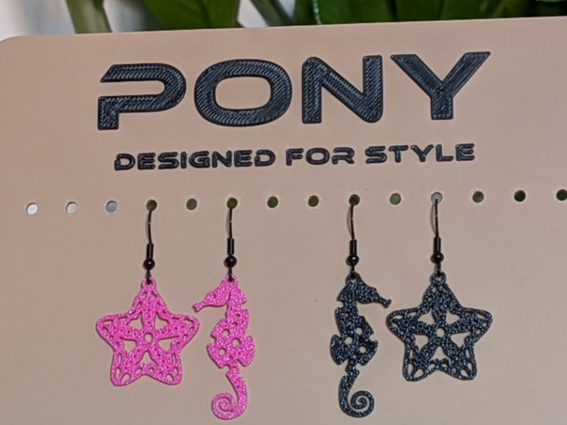 Seahorse & Starfish Earrings Set — 3 Pairs in 1 V1