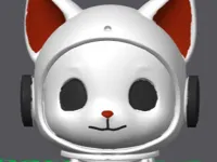 Astro-Mia: The Purrfect Space Explorer! - White