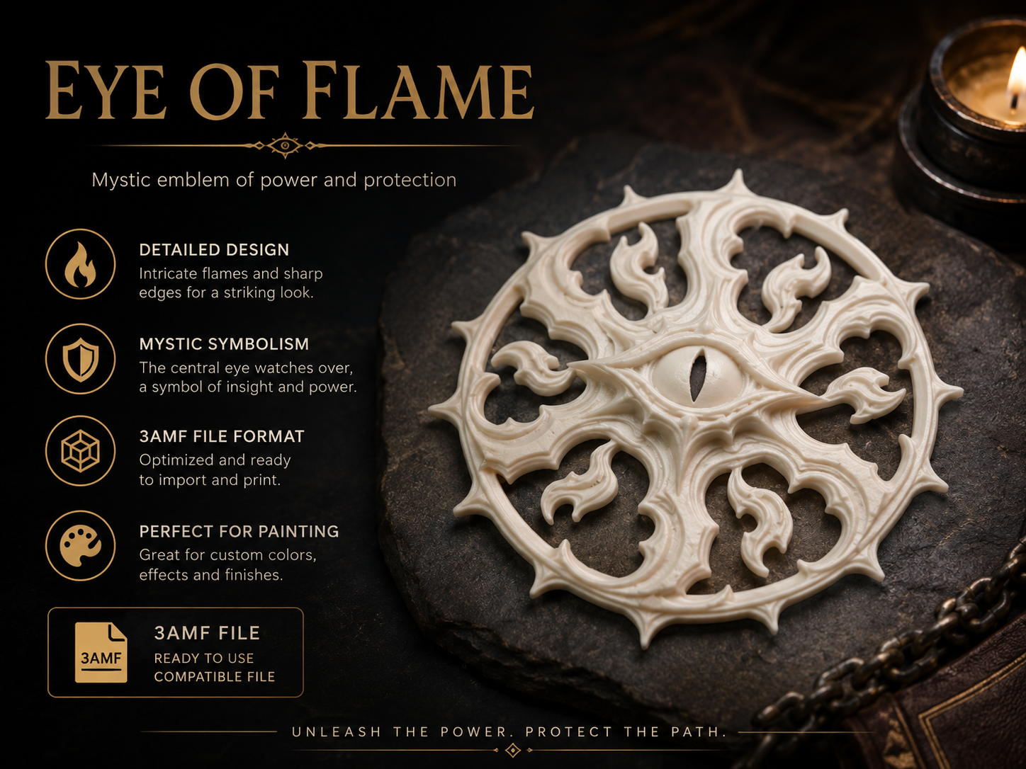 Mystic Eye Wall Decor 3MF | Fantasy Wall Art