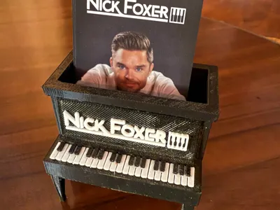 Piano Shaped Business Card Holder