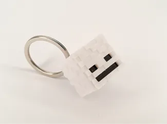 Minecraft Skeleton Head Keychain