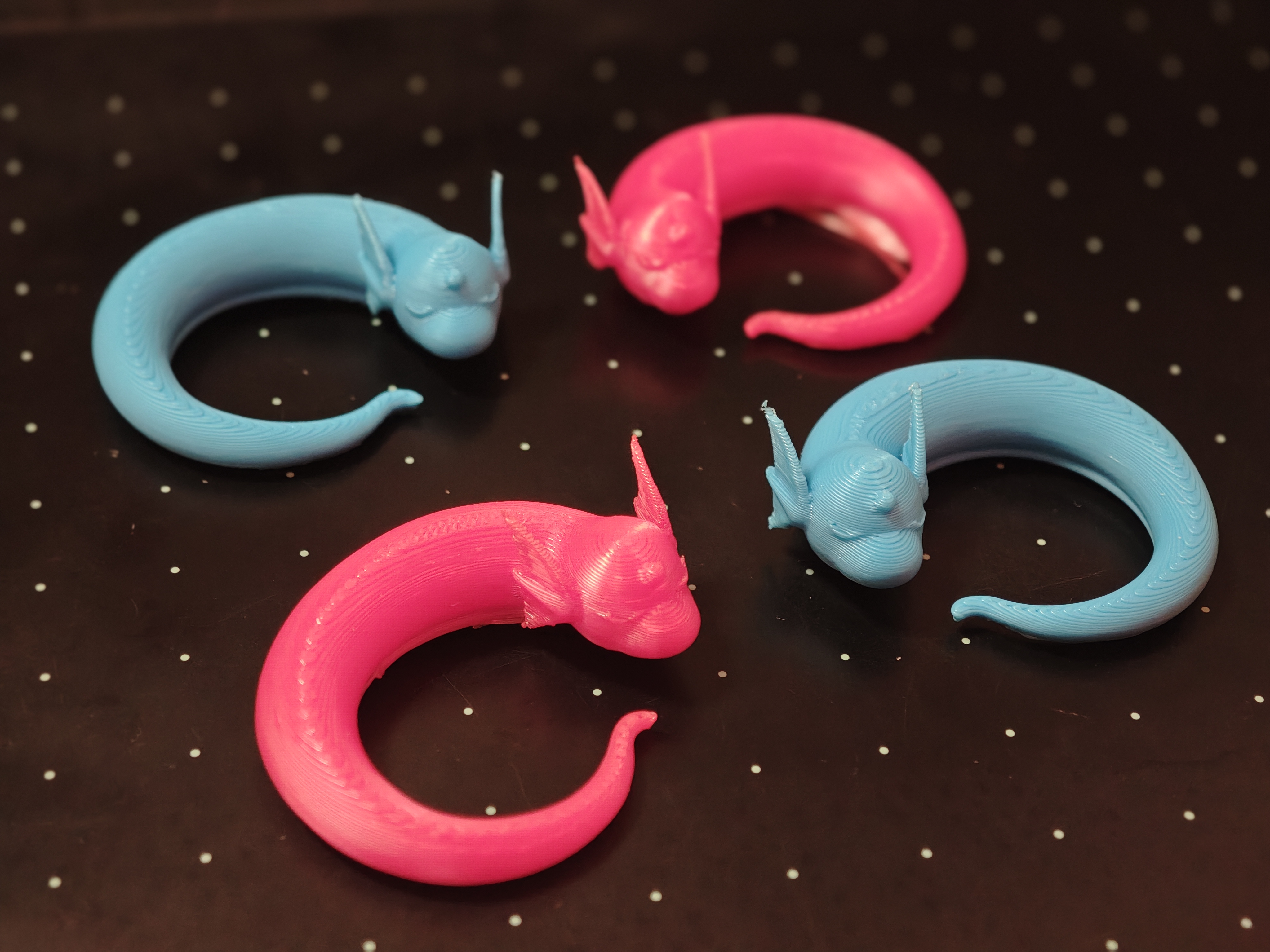 Miniatura 2 do modelo 3D 迷你龙 对戒【可爱】【情侣】