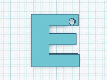 keychain with the letter E