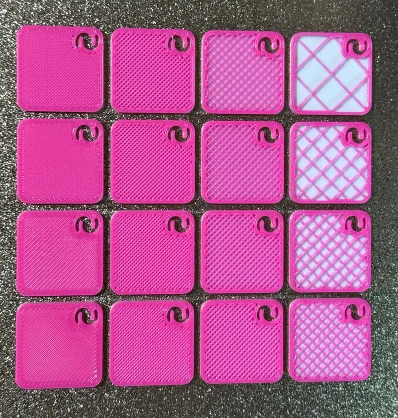 Infill Percentage Swatches