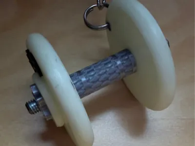 Dumbbell Keychain