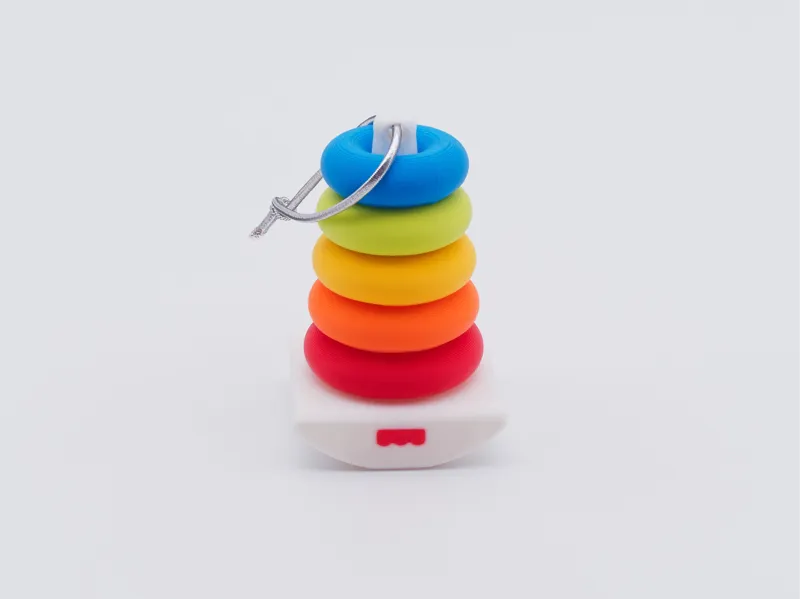 Stacking rings christmas ornament