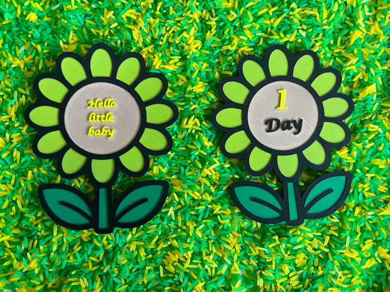 mijlpaalkaartjes zonnebloem