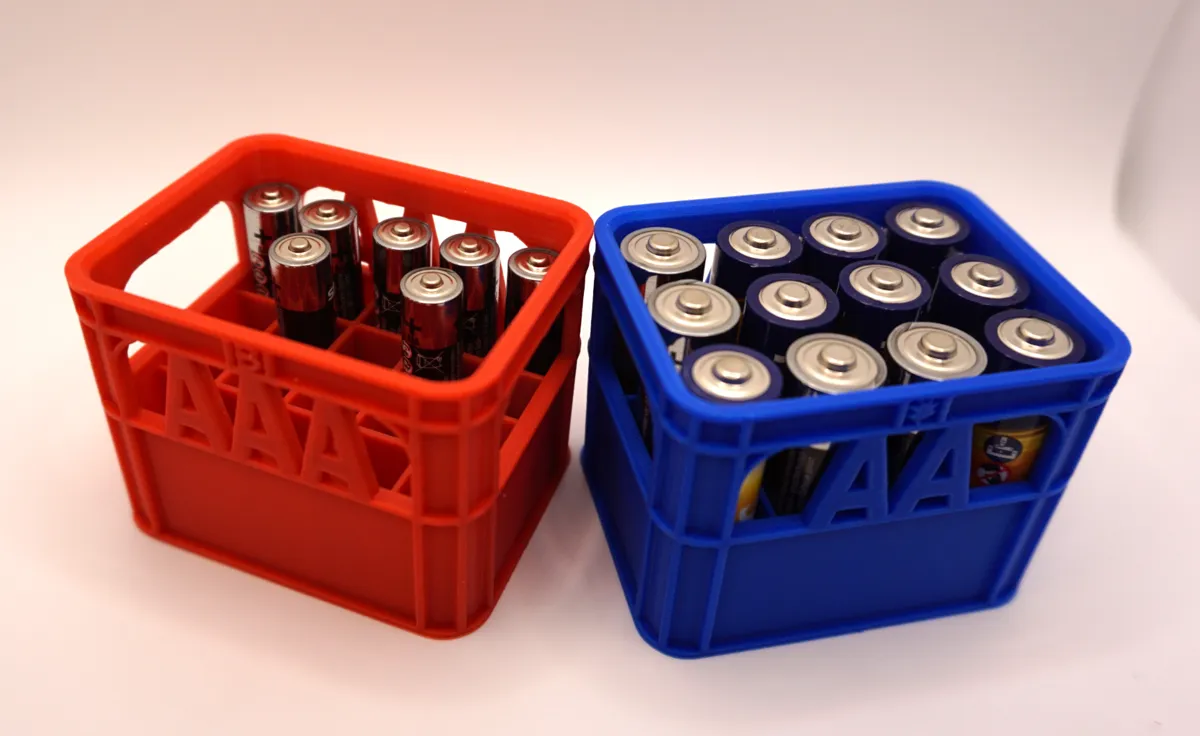 Casier à piles AA et AAA (façon casier à bières)