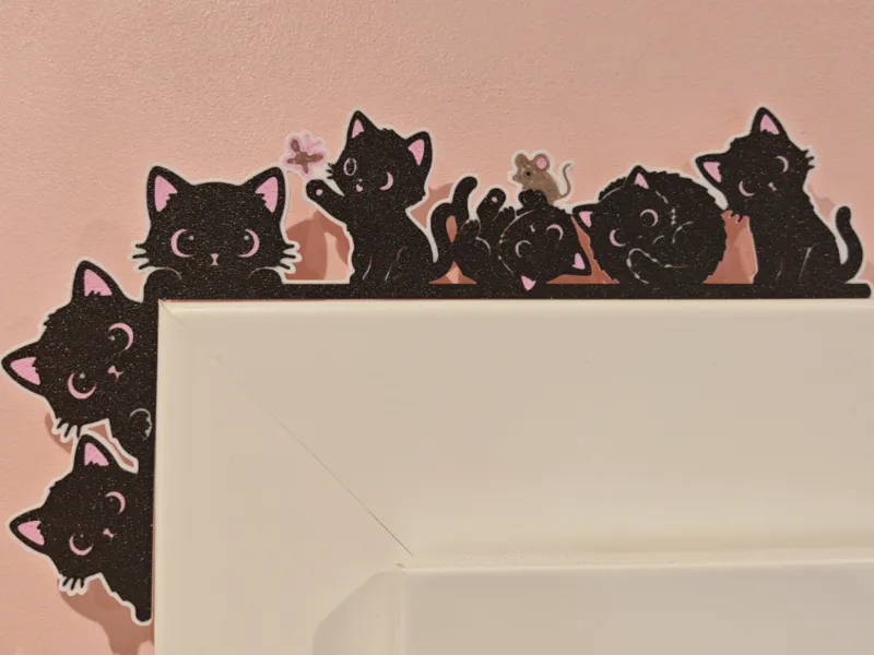 Katzen Ecken Deko Türe