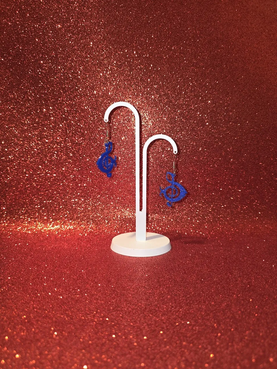 Music fish earrings view 3